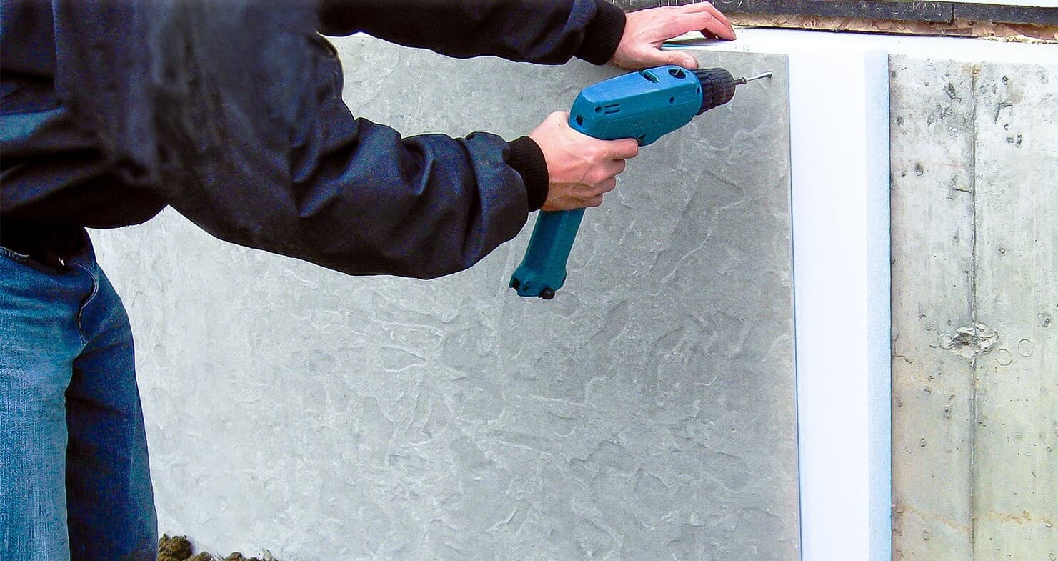 Finex Cladding Finishing and protection for insulated foundation walls